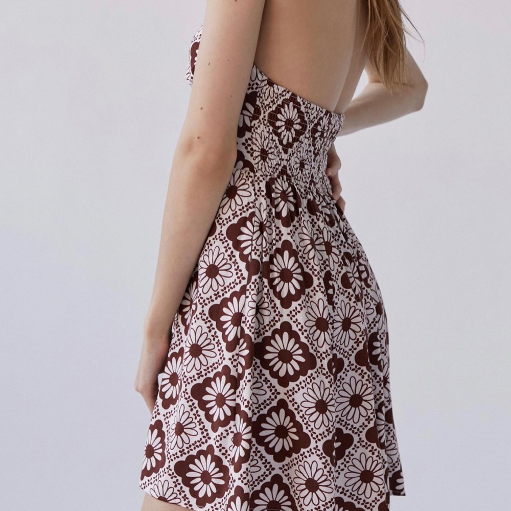 Urban Outfitters Printed Halter Mini Dress - Picture 2 of 11